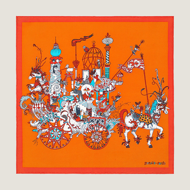エルメス カレ90 La Folle Parade ラ フォル パラード スカーフ